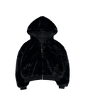 FUR/BLACK REVERSIBLE ZIPPER