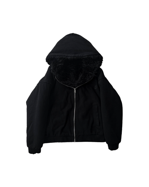 BLACK FUR JACKET UNISEX